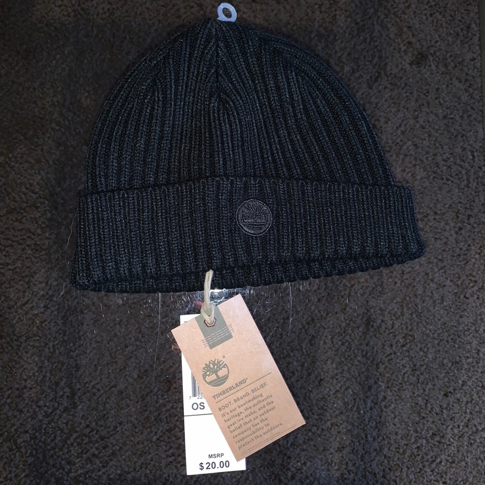 NWT Timberland black beanie